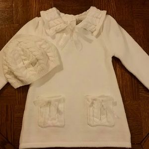 🦄Tahari Baby Sweater Dress & Beret🦄